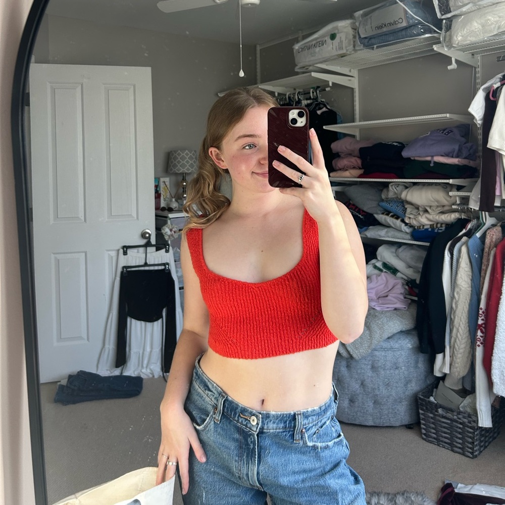 Urban Outfitters Orange Knitted Top